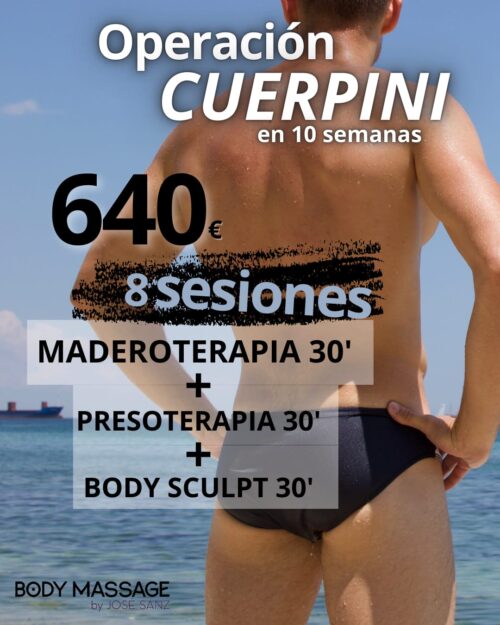 Promoción Cuerpini Hombre 10 - Maderoterapia, presoterapia, Sculpt Body - San Sebastián de los Reyes