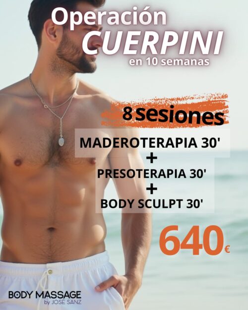 Promoción Cuerpini Hombre - Maderoterapia, presoterapia, Sculpt Body - San Sebastián de los Reyes