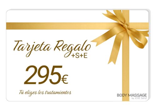 Tarjeta Regalo Estética 295 euros Body Massage San Sebastián de los Reyes
