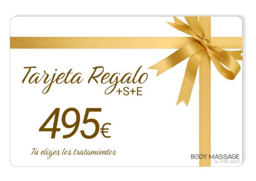 Tarjeta Regalo Estética 495 euros Body Massage San Sebastián de los Reyes